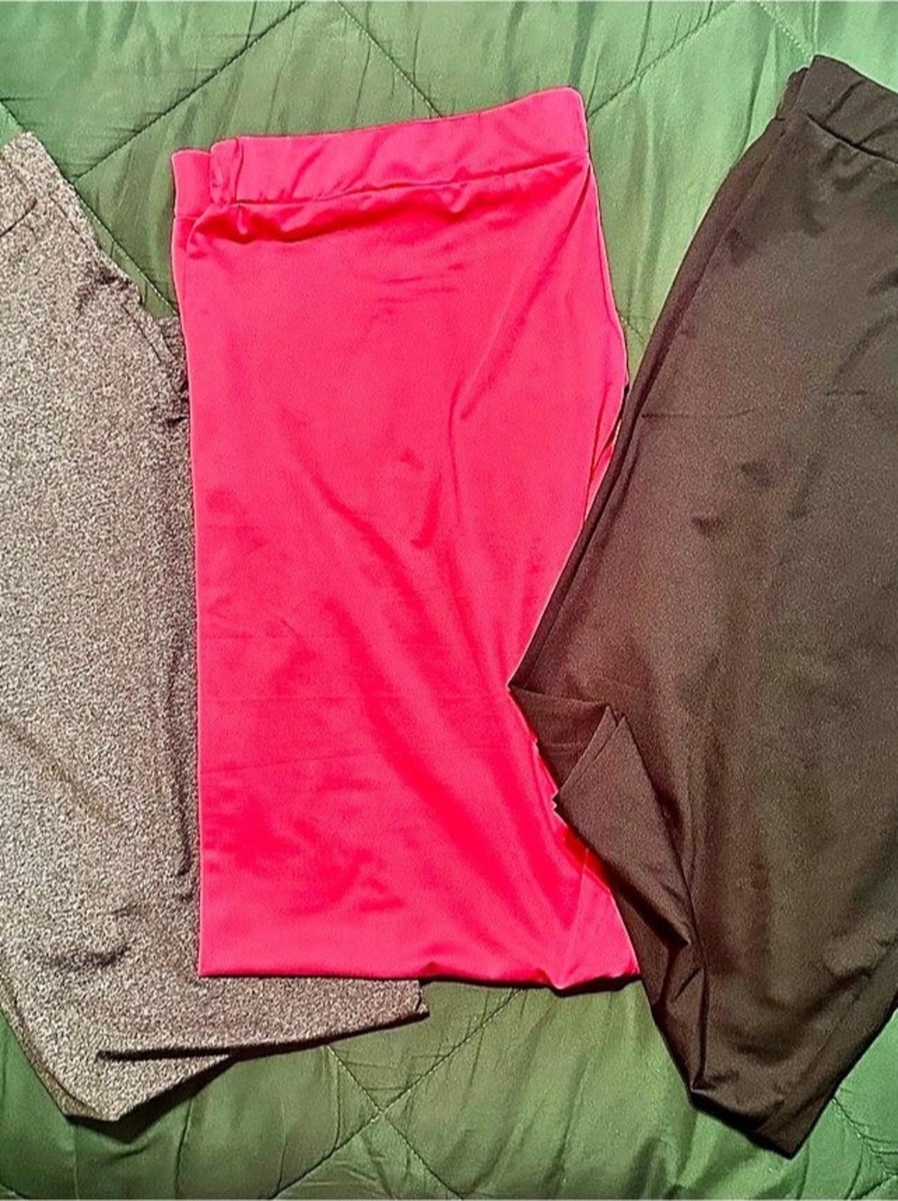 Women's Leggings 3-Pack in Pink, Grey & Black